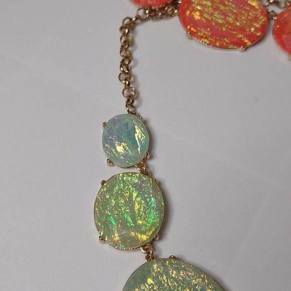 Set Of 3 Colorful Plastic And Metal Necklaces Adjustable 18 To 20 Inches Long - Picture 5 of 14